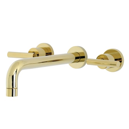 Kingston Brass Roman Tub Faucet, Polished Brass, Wall Mount KS8022CML